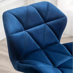 Fauteuil de bureau pivotant et réglable Eldon Diamond Tufted, bleu