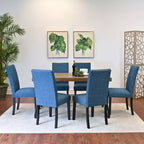 Ensemble de salle à manger Amisos 7 pièces, table à manger Hairpin avec 6 chaises, 3 options de couleur
