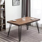 Ensemble de salle à manger Amisos 7 pièces, table à manger Hairpin avec 6 chaises, 3 options de couleur