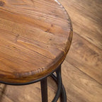 Tabouret de comptoir classique Christopher Knight Home Aurora de 24 po en bois et métal avec repose-pieds, marron/noir