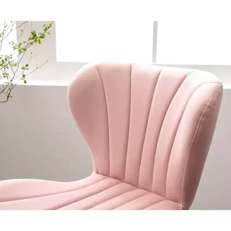 Tabourets de bar pivotants réglables rembourrés Ellston roses, lot de 2