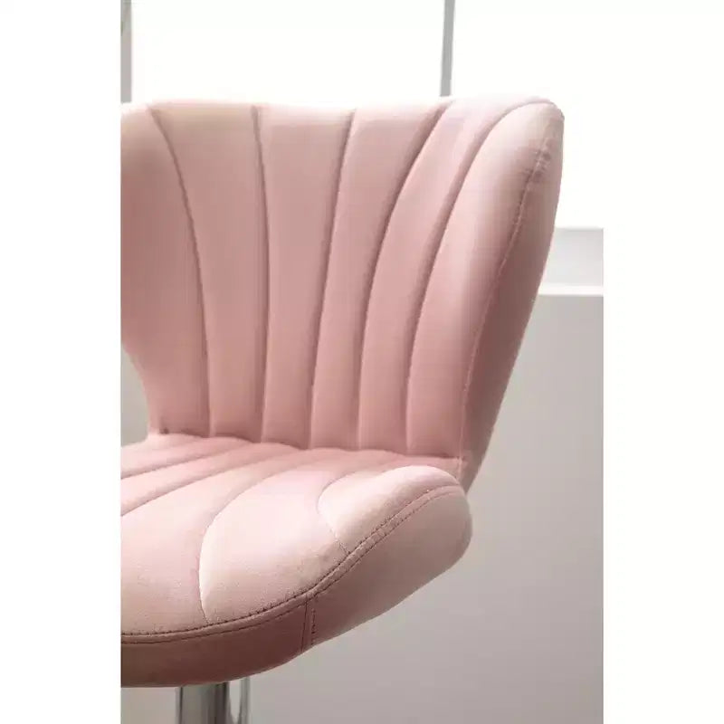 Tabourets de bar pivotants réglables rembourrés Ellston roses, lot de 2