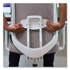 Chaise de travail HON Altern Mesh, hauteur d'assise de 17,95 à 21,1 pouces, siège gris, dossier gris/blanc, base blanche