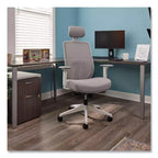 Chaise de travail HON Altern Mesh, hauteur d'assise de 17,95 à 21,1 pouces, siège gris, dossier gris/blanc, base blanche