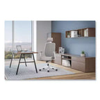 Chaise de travail HON Altern Mesh, hauteur d'assise de 17,95 à 21,1 pouces, siège gris, dossier gris/blanc, base blanche