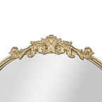 Miroir mural arqué Emma et Oliver avec détails de style baroque et verre à dos en aluminium pour une clarté optimale pour les entrées, les salles de bain et plus encore.