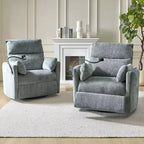 Fauteuil inclinable pivotant Julius 38 Power Rocking Nursery avec USB, lot de 2 | HULALA HOME