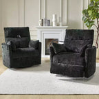 Fauteuil inclinable pivotant Julius 38 Power Rocking Nursery avec USB, lot de 2 | HULALA HOME