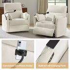 Fauteuil inclinable pivotant Julius 38 Power Rocking Nursery avec USB, lot de 2 | HULALA HOME