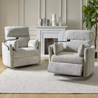 Fauteuil inclinable pivotant Julius 38 Power Rocking Nursery avec USB, lot de 2 | HULALA HOME