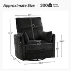 Fauteuil inclinable pivotant Julius 38 Power Rocking Nursery avec USB, lot de 2 | HULALA HOME