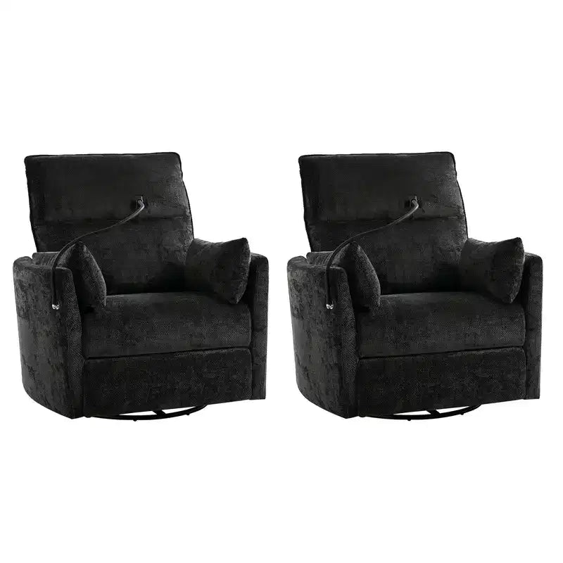 Julius 38 Power Rocking Swivel Nursery Recliner with USB Set of 2 | HULALA HOME