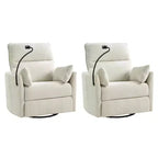 Fauteuil inclinable pivotant Julius 38 Power Rocking Nursery avec USB, lot de 2 | HULALA HOME