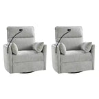 Fauteuil inclinable pivotant Julius 38 Power Rocking Nursery avec USB, lot de 2 | HULALA HOME
