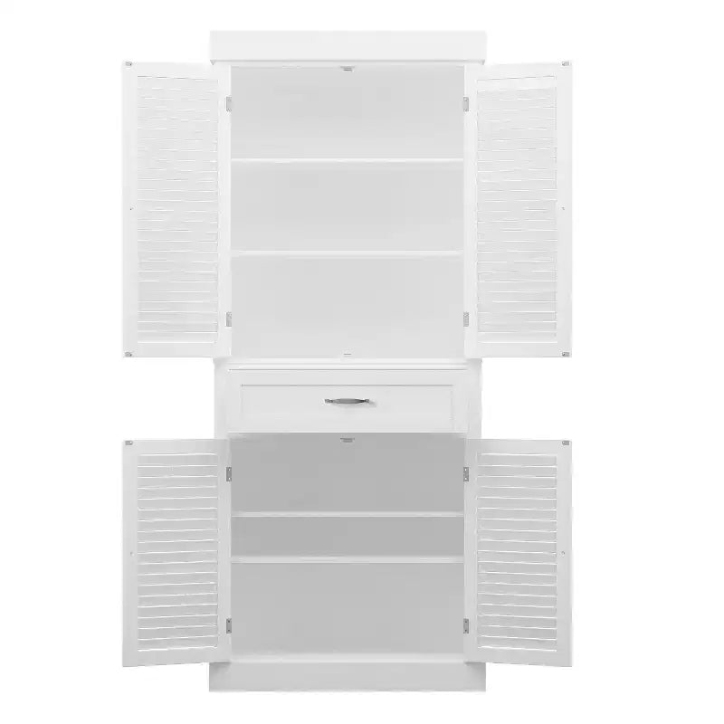 Meuble de rangement en bois Famapy avec 4 portes et persiennes