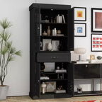 Meuble de rangement en bois Famapy avec 4 portes et persiennes