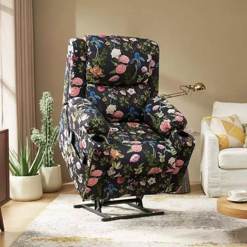 Fauteuil inclinable releveur électrique Leo avec massage et chaleur | HULALAHOME
