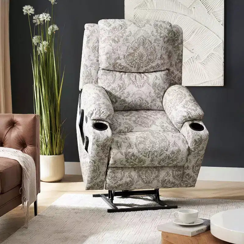 Fauteuil inclinable releveur électrique Leo avec massage et chaleur | HULALAHOME