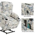 Fauteuil inclinable releveur électrique Leo avec massage et chaleur | HULALAHOME