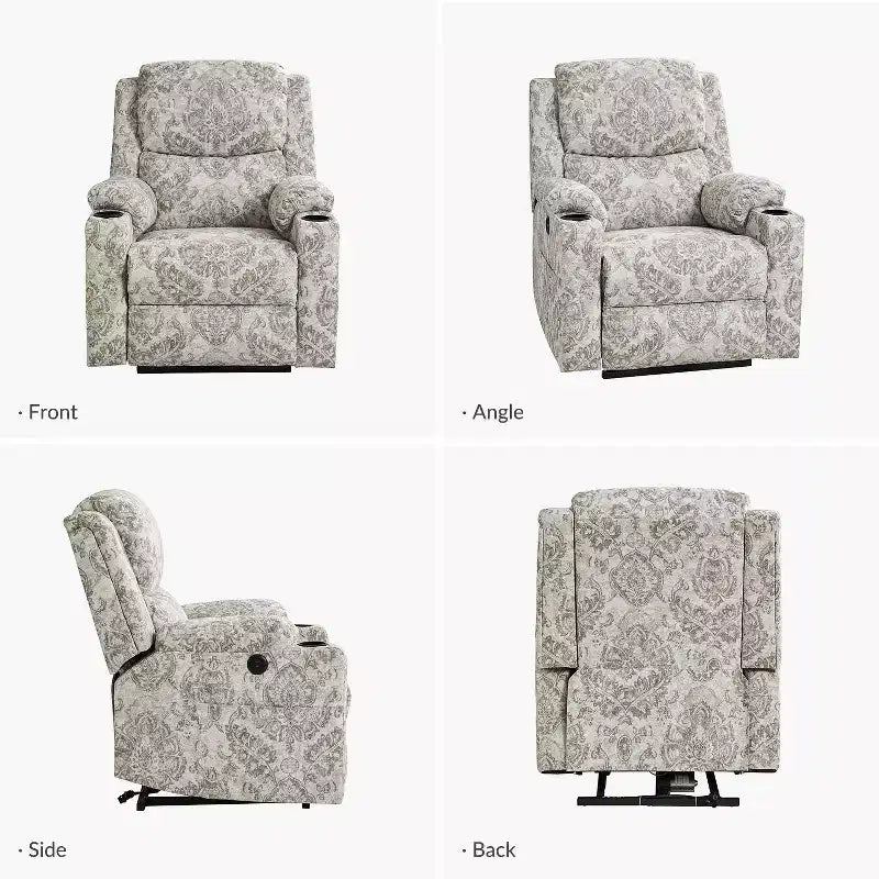 Fauteuil inclinable releveur électrique Leo avec massage et chaleur | HULALAHOME