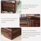 Commode à 5 tiroirs de style campagnard de 46 pouces pour chambre à coucher, chiffonnier haut en bois avec texture naturelle pour chambre à coucher, salon