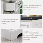 Commode à 5 tiroirs de style campagnard de 46 pouces pour chambre à coucher, chiffonnier haut en bois avec texture naturelle pour chambre à coucher, salon