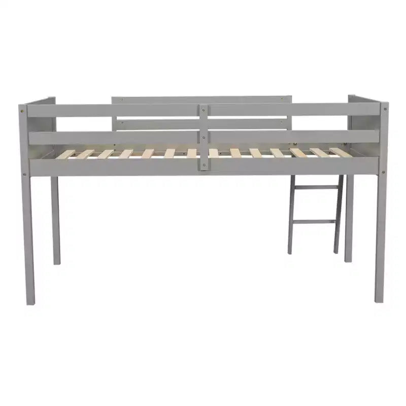 Lit bas mezzanine en bois avec échelle, format double/complet 4O - ModernLuxe
