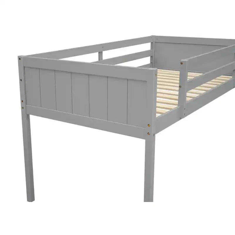 Lit bas mezzanine en bois avec échelle, format double/complet 4O - ModernLuxe