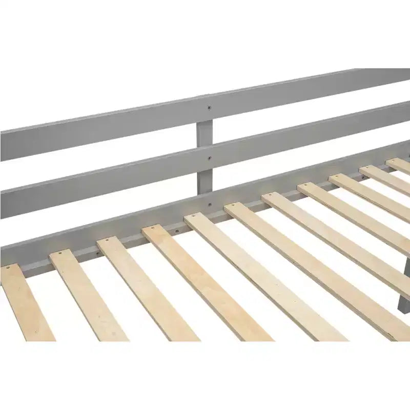 Lit bas mezzanine en bois avec échelle, format double/complet 4O - ModernLuxe