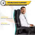 Chaise de bureau de direction EROMMY avec massage 4 points et repose-pieds