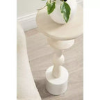 Table d'appoint Kate and Laurel Avenal, 9x9x22, Blanc