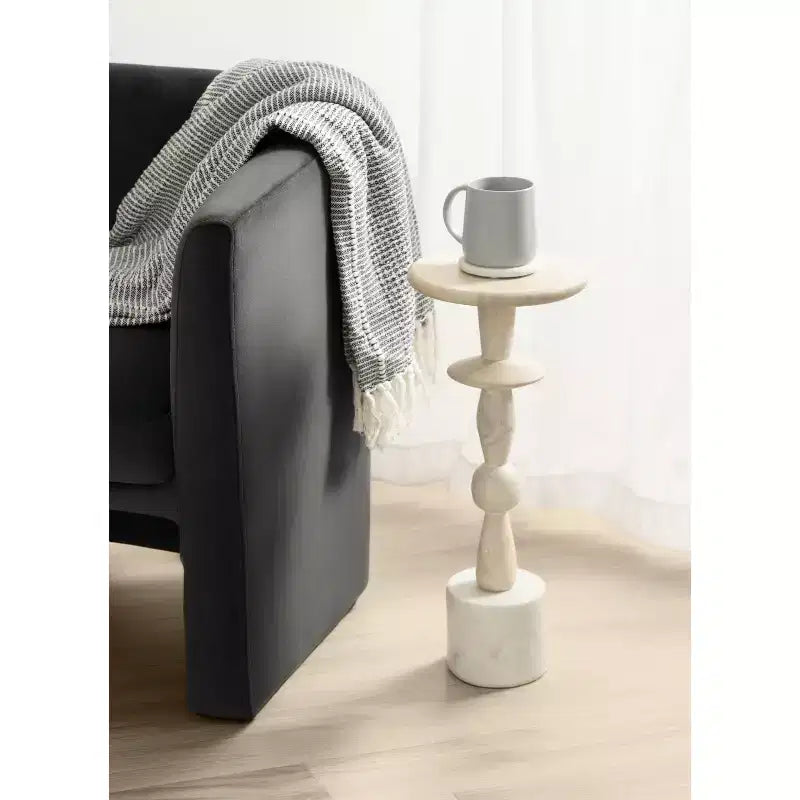 Table d'appoint Kate and Laurel Avenal, 9x9x22, Blanc