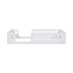 Lit plateforme jumeau/double pour enfant avec barrière de sécurité - ModernLuxe