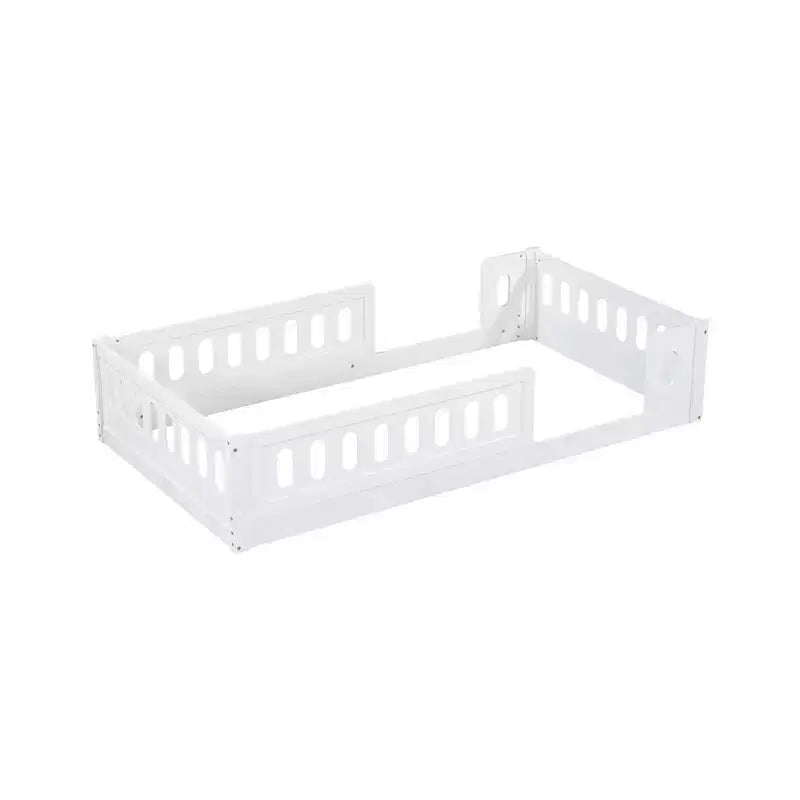 Lit plateforme jumeau/double pour enfant avec barrière de sécurité - ModernLuxe