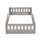 Lit plateforme jumeau/double pour enfant avec barrière de sécurité - ModernLuxe