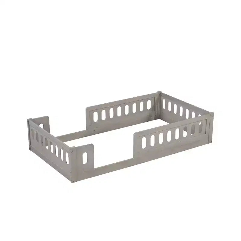 Lit plateforme jumeau/double pour enfant avec barrière de sécurité - ModernLuxe