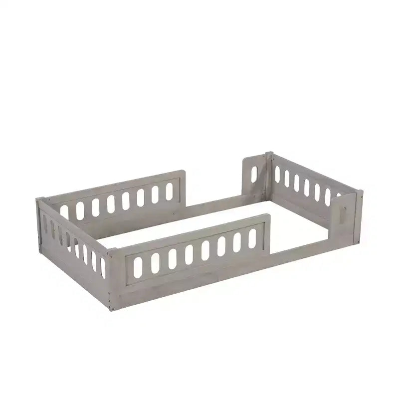 Lit plateforme jumeau/double pour enfant avec barrière de sécurité - ModernLuxe