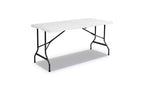 Iceberg IndestrucTable Classic Bi-Folding Table, Rectangular, 60 x 30 x 29, Platinum