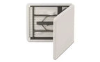 Table pliante classique IndestrucTable Iceberg, rectangulaire, 60 x 30 x 29, platine