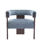 Fauteuil d'appoint rembourré en bois d'hévéa moderne Noah Christopher Knight Home
