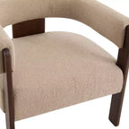 Fauteuil d'appoint rembourré en bois d'hévéa moderne Noah Christopher Knight Home