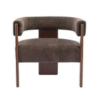 Fauteuil d'appoint rembourré en bois d'hévéa moderne Noah Christopher Knight Home
