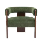 Fauteuil d'appoint rembourré en bois d'hévéa moderne Noah Christopher Knight Home