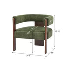 Fauteuil d'appoint rembourré en bois d'hévéa moderne Noah Christopher Knight Home