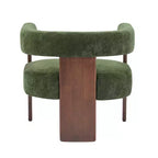 Fauteuil d'appoint rembourré en bois d'hévéa moderne Noah Christopher Knight Home