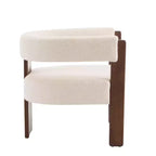 Fauteuil d'appoint rembourré en bois d'hévéa moderne Noah Christopher Knight Home