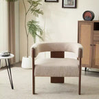 Fauteuil d'appoint rembourré en bois d'hévéa moderne Noah Christopher Knight Home