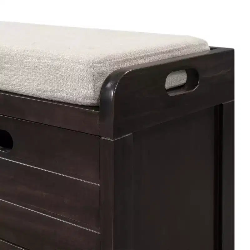 Banc de rangement Whisen avec panier amovible et 2 tiroirs