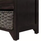 Banc de rangement Whisen avec panier amovible et 2 tiroirs