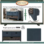 Banc de rangement Whisen avec panier amovible et 2 tiroirs